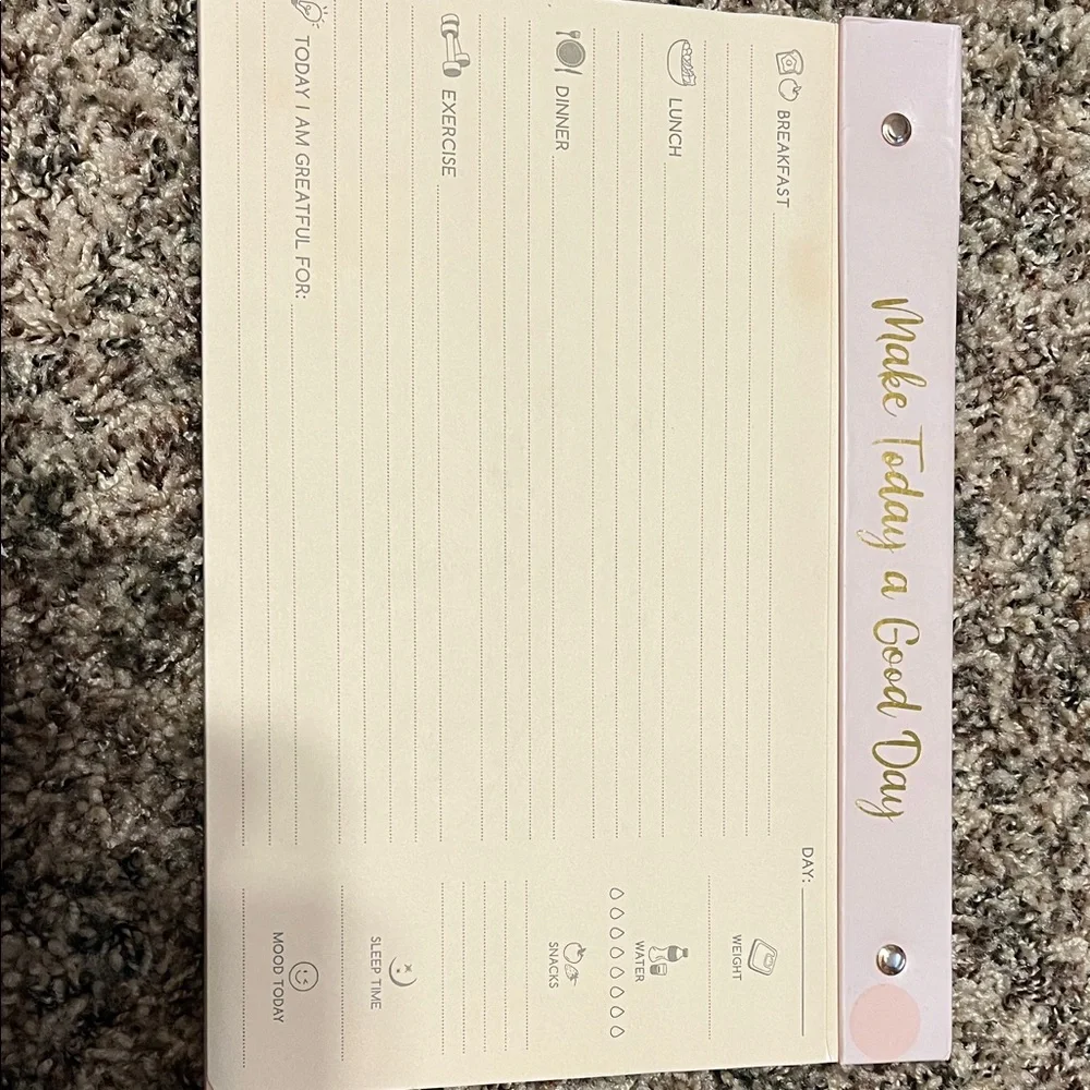 Elegant Floral Planner Set - Cream and Black